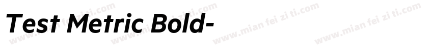 Test Metric Bold字体转换